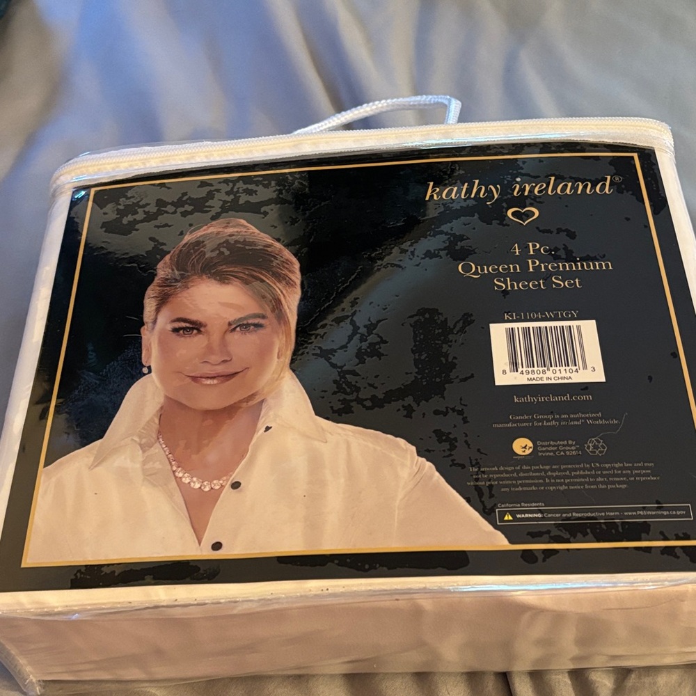 kathy ireland 4-Piece Queen Sheet Set - White